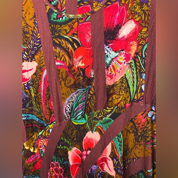 Soft Surroundings Multicolor Floral Short Sleeve Top - Picture 3 of 5